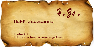 Huff Zsuzsanna névjegykártya